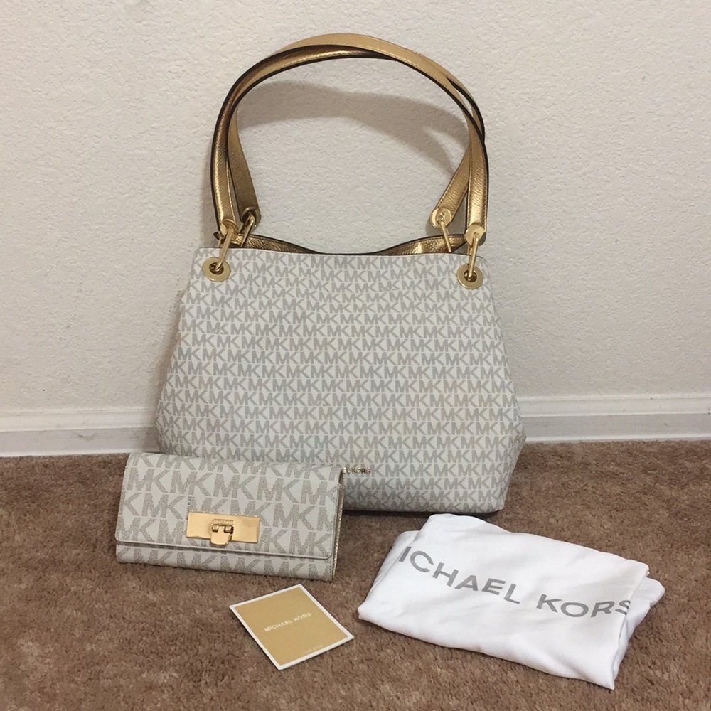 New Michael Kors shoulder tote bag & wallet set - Picture 1 of 8